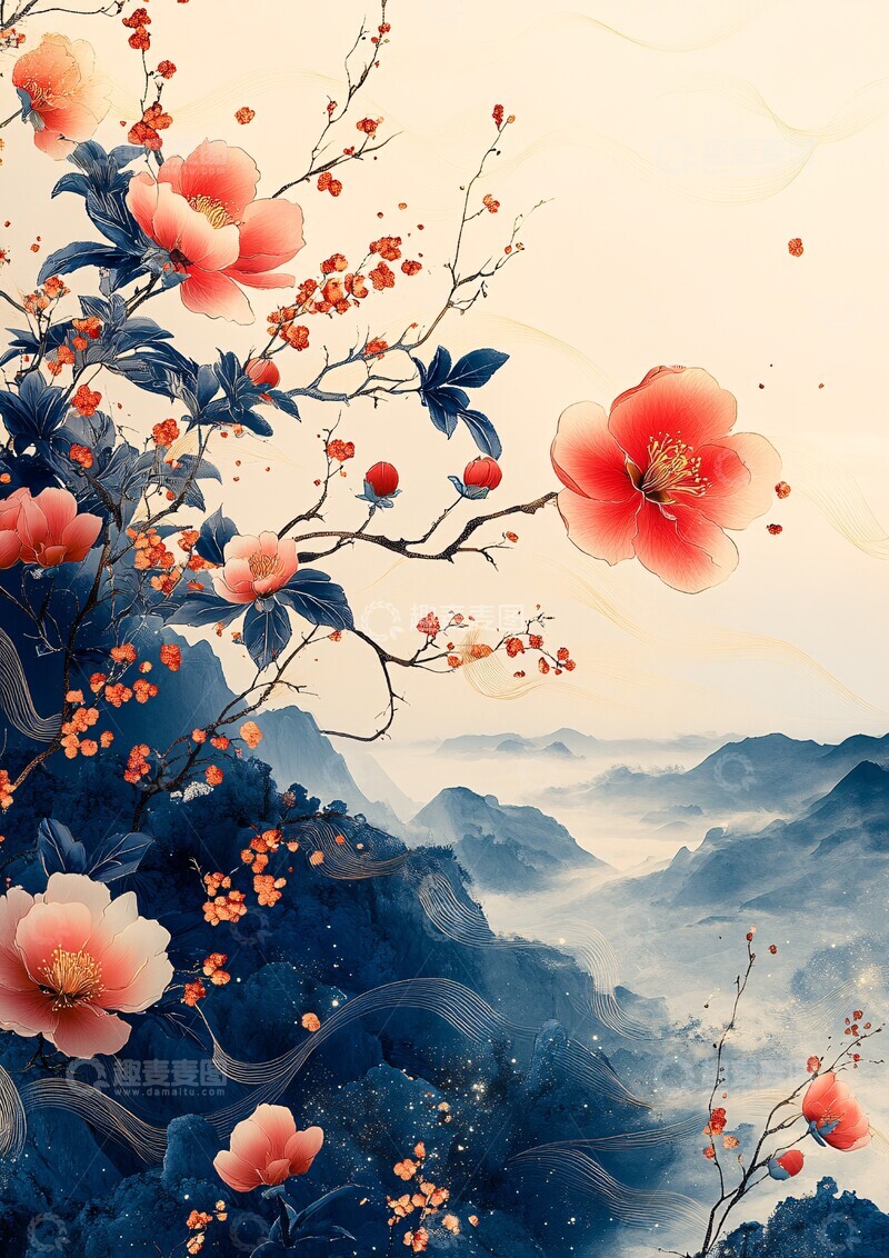 高清大图下载【趣麦麦图】月白纹样音律交融2