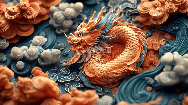 高清大图下载【趣麦麦图】祥云图案色彩对比2