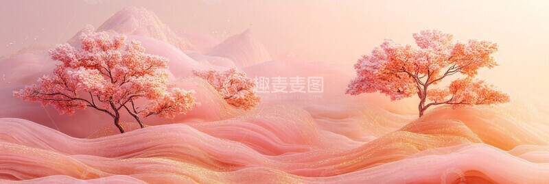 高清大图下载【趣麦麦图】金线绣花渐变云彩3