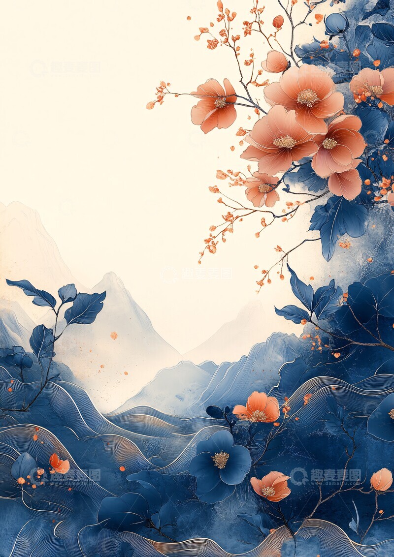 高清大图下载【趣麦麦图】月白纹样音律交融