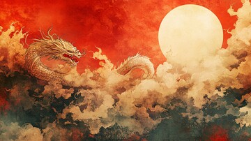 古典背景东方画1