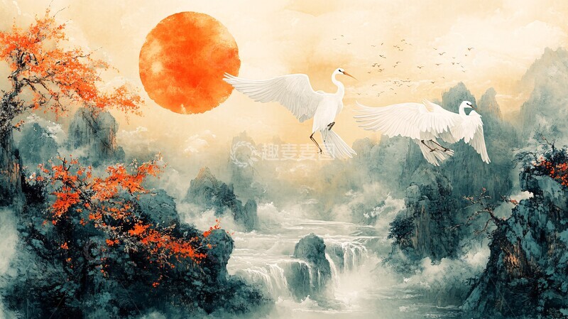 高清大图下载【趣麦麦图】古典背景东方画