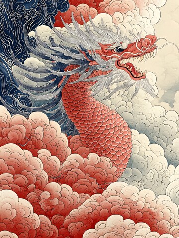 中国神话图案背景1