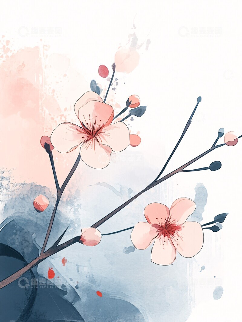 高清大图下载【趣麦麦图】樱花树灯饰樱花灯饰白色2