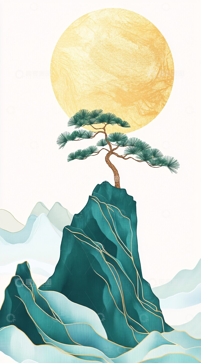 高清大图下载【趣麦麦图】青山松柏绣艺3