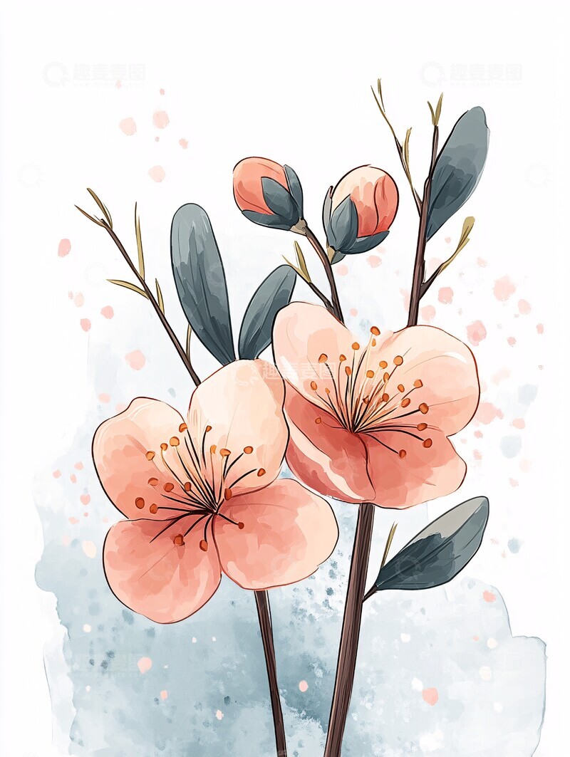 高清大图下载【趣麦麦图】樱花树灯饰樱花灯饰白色