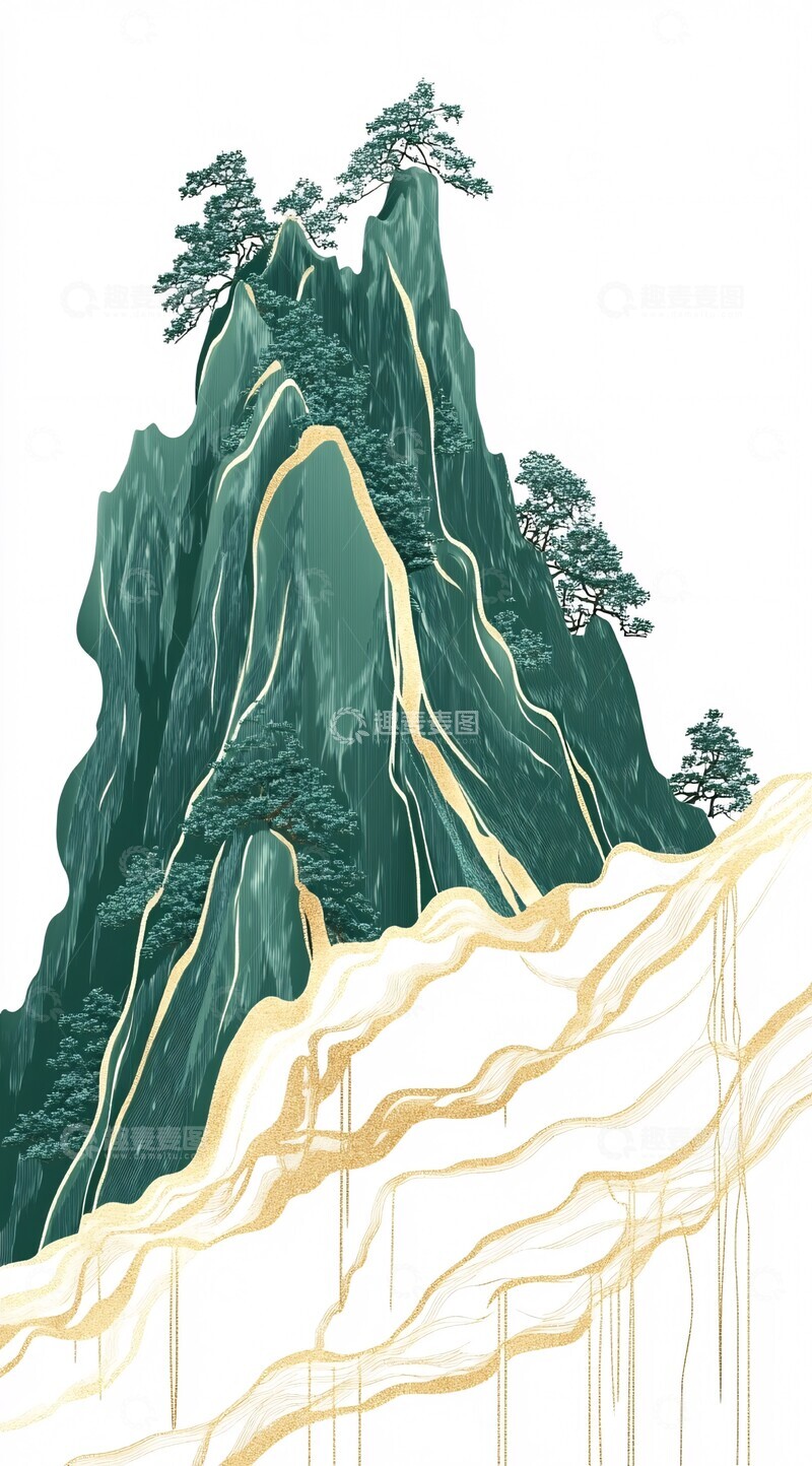 高清大图下载【趣麦麦图】青山松柏绣艺1