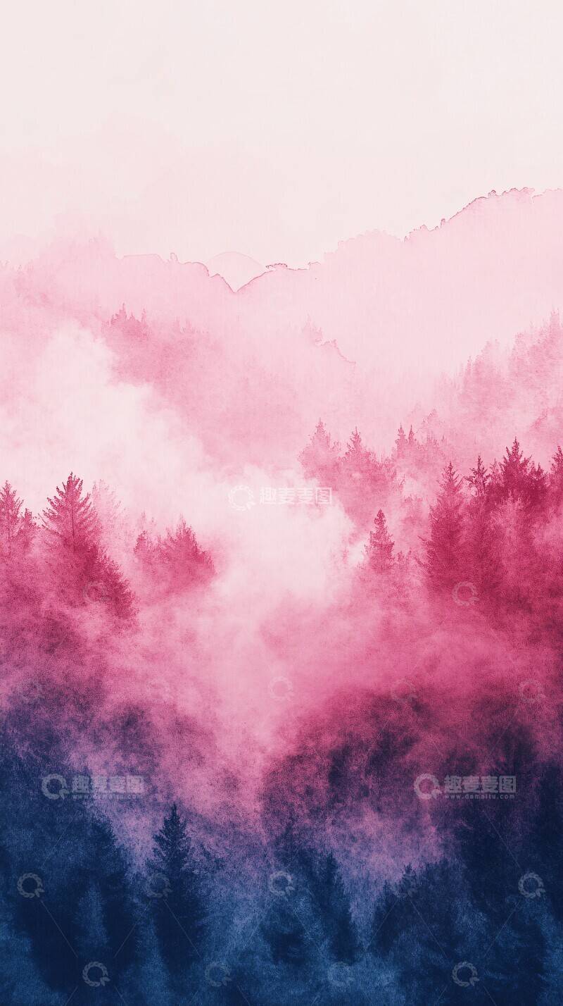 高清大图下载【趣麦麦图】冬雪水彩幻想3