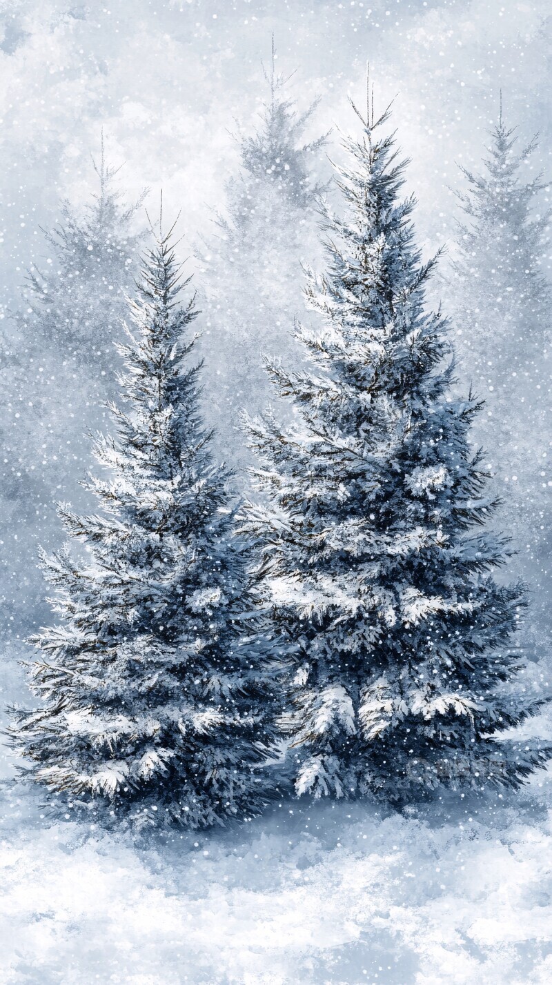 高清大图下载【趣麦麦图】冬雪水彩幻想2