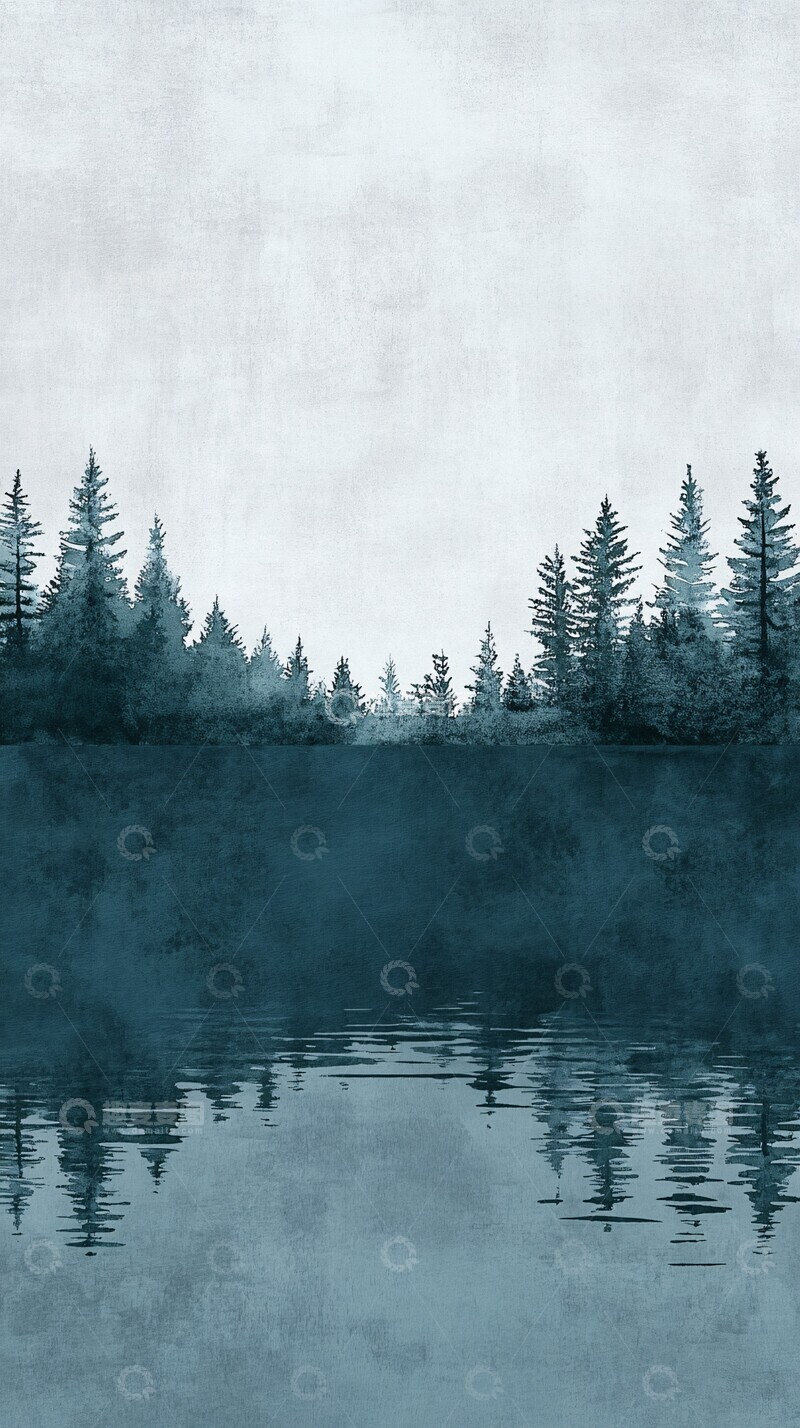 高清大图下载【趣麦麦图】冬雪水彩幻想1