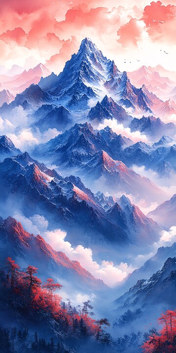 云海雪峰云海雪峰山脉