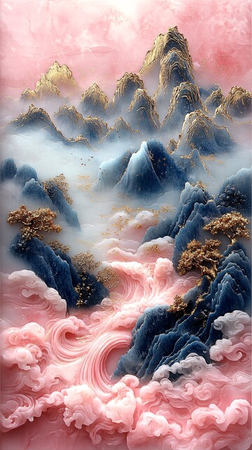 金镶玉山水画6