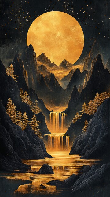 金色山水金色山水河流