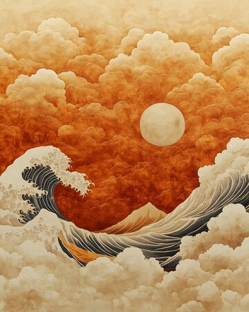 波浪云烟图波浪云烟背景