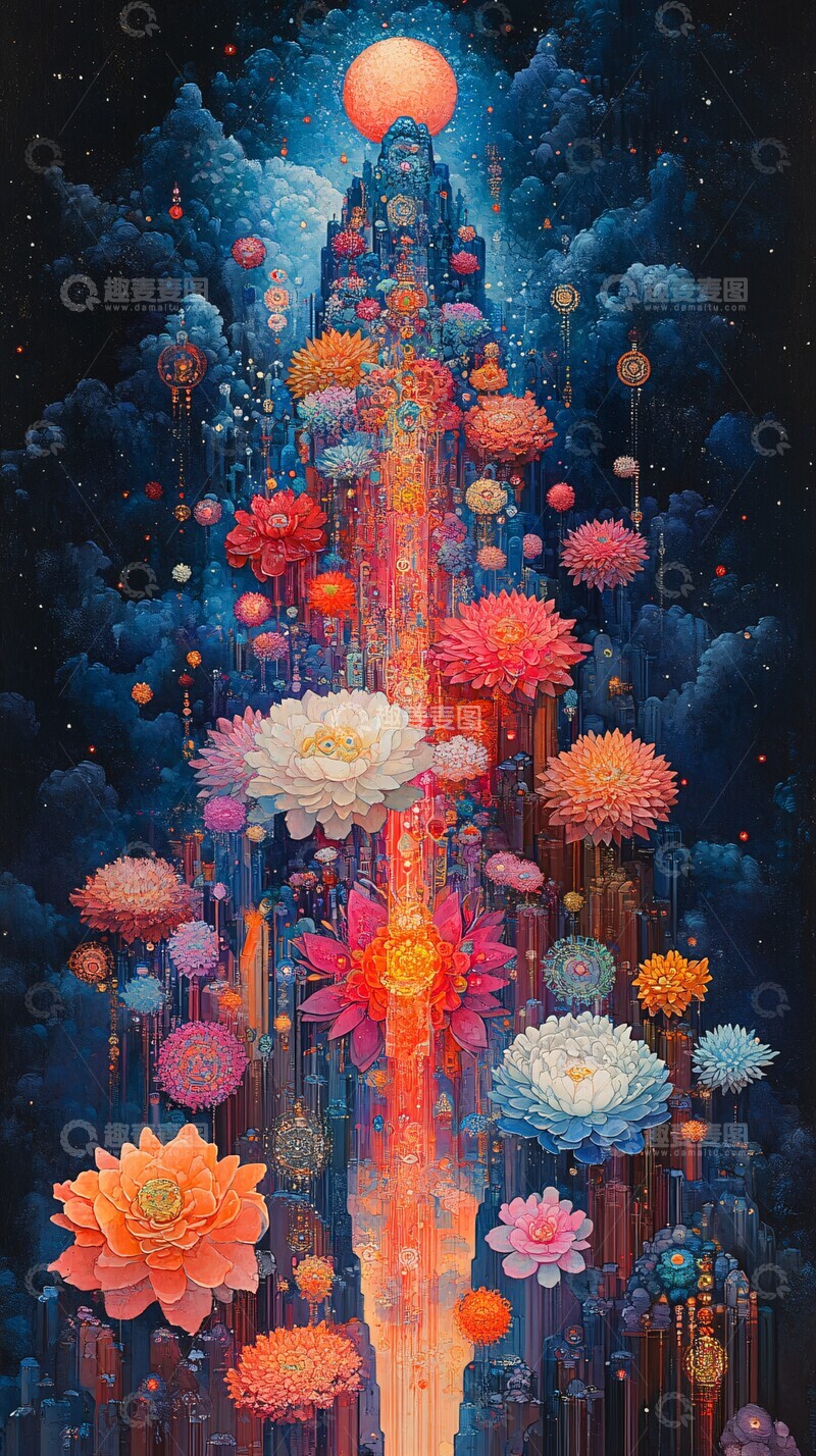 高清大图下载【趣麦麦图】彩色图案与灵性符号