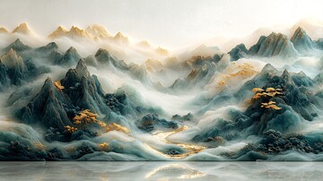 金镶玉山水画7