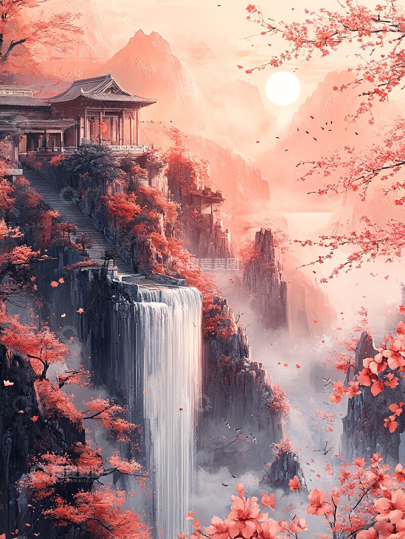 高清大图下载【趣麦麦图】石猴出世水帘洞1