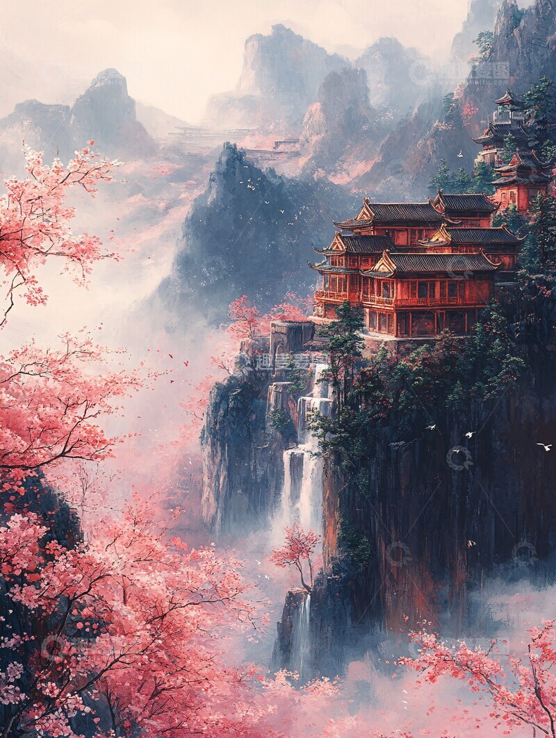 高清大图下载【趣麦麦图】石猴出世水帘洞