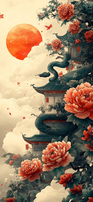 蛇舞春花庆新年1