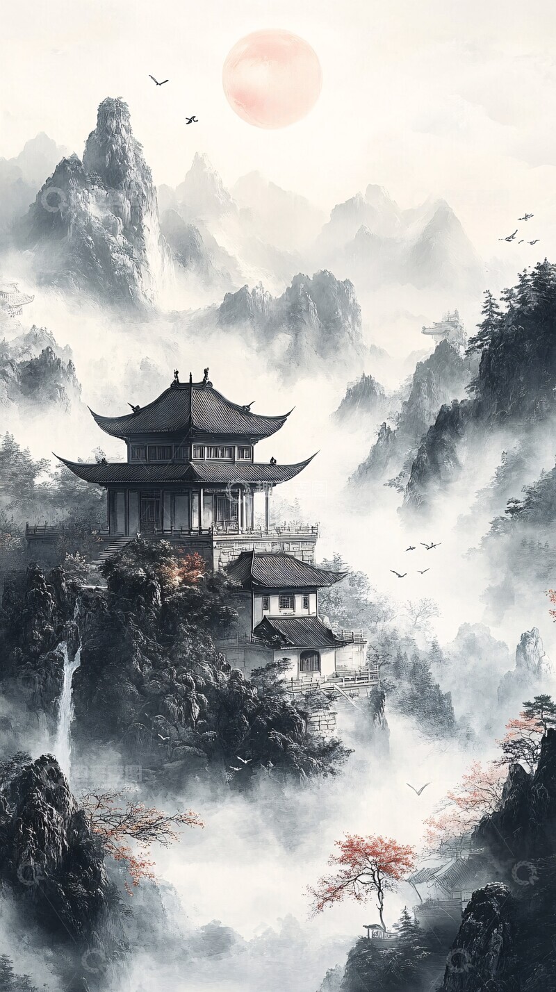 高清大图下载【趣麦麦图】三国时期山水画1
