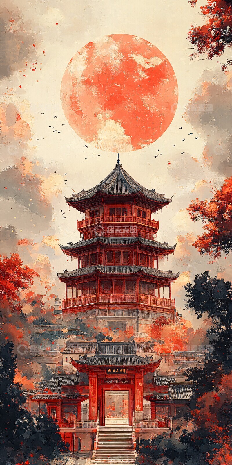 高清大图下载【趣麦麦图】唐代建筑与都市