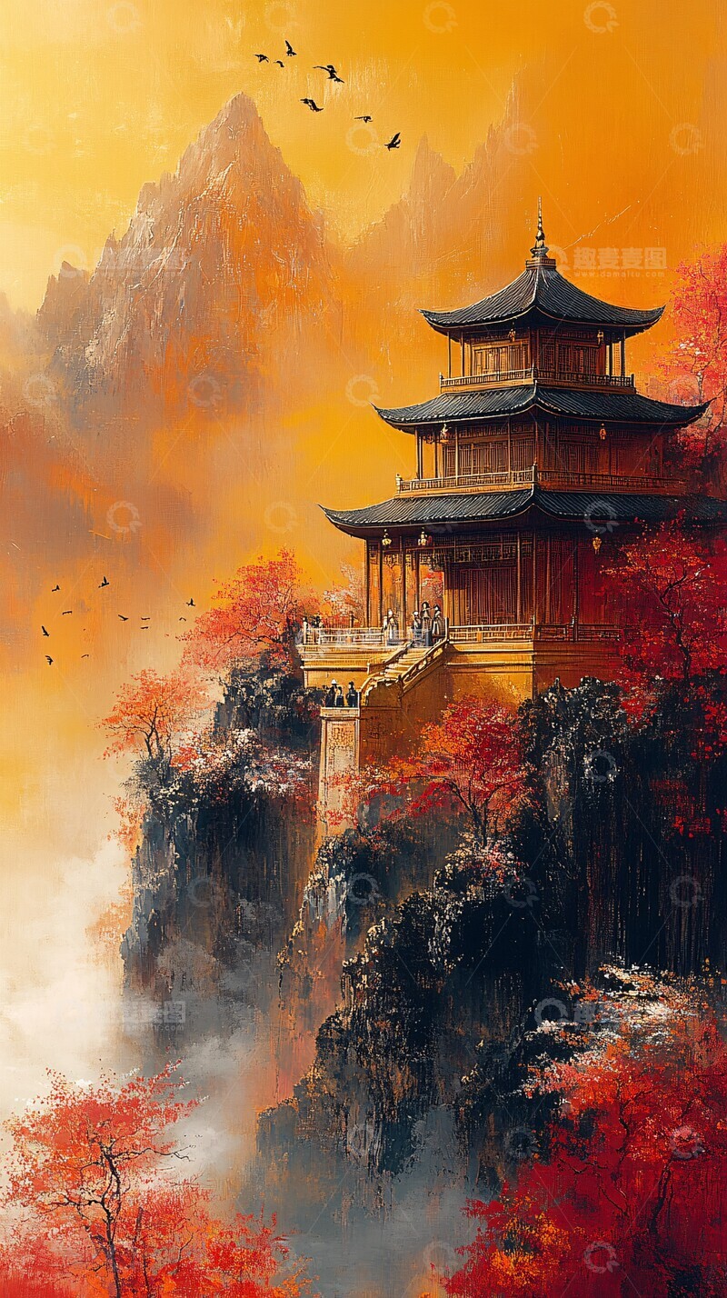 古风茶宴图古风茶宴山水