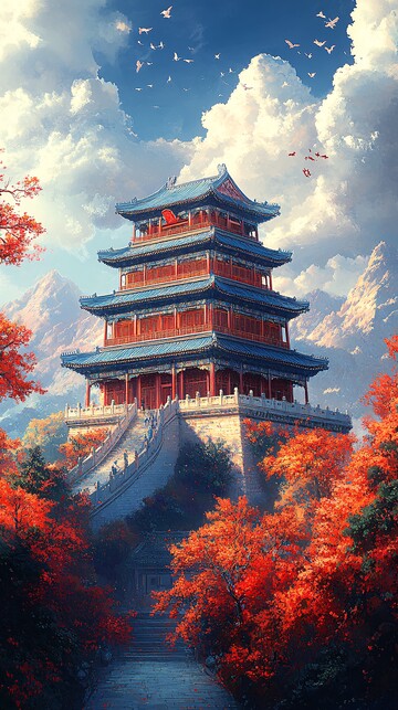国风建筑高耸入云1
