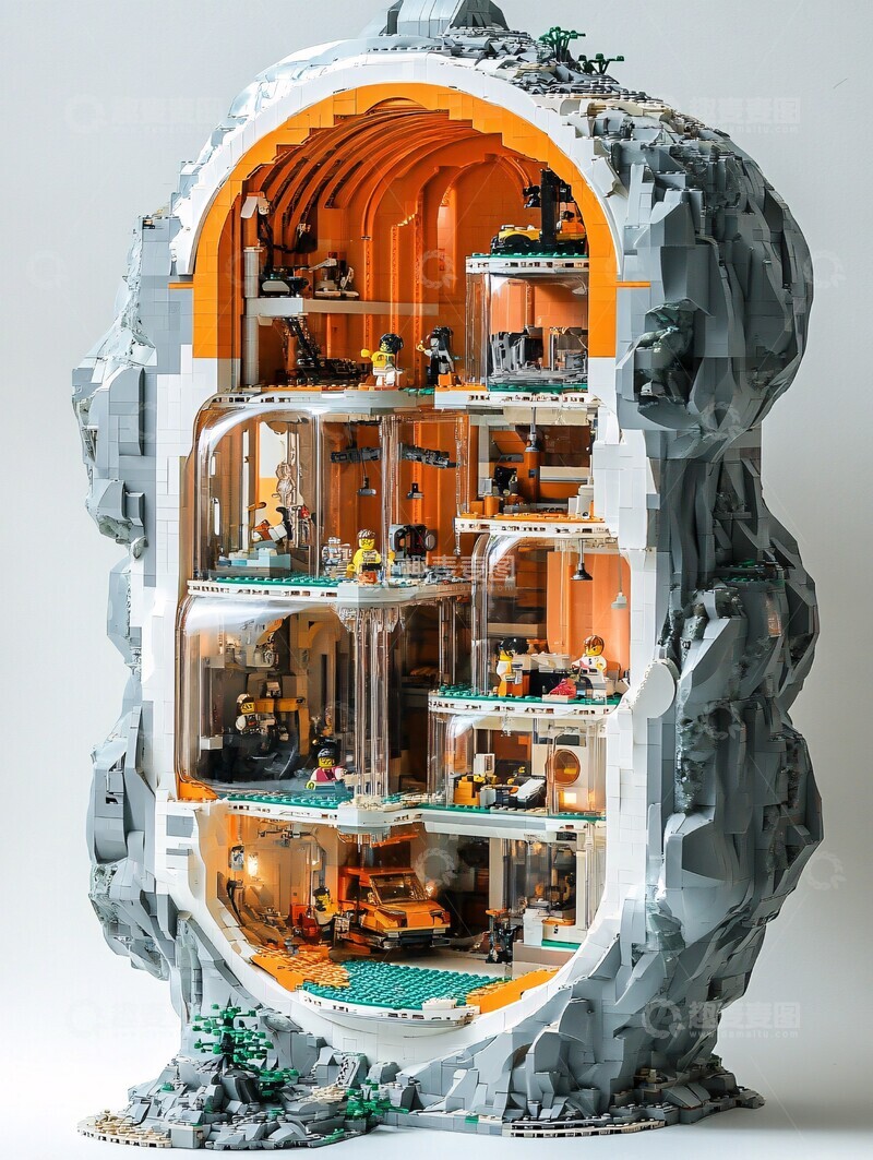 高清大图下载【趣麦麦图】乐高台风剖面模型