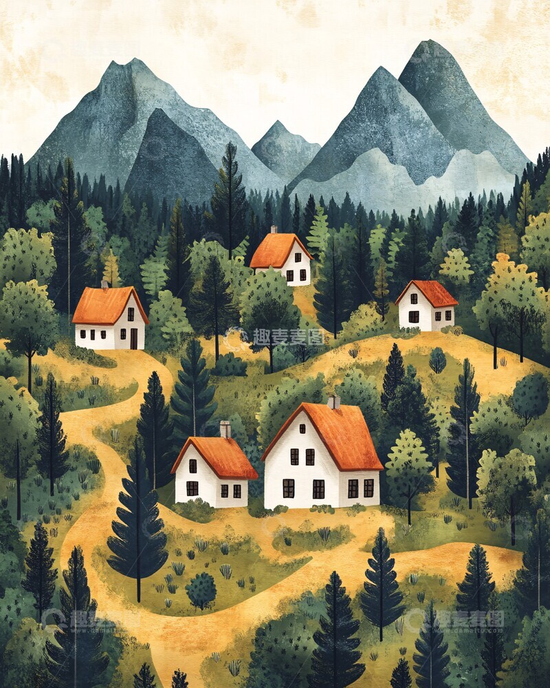 高清大图下载【趣麦麦图】-纸风格地图风格地图设计3