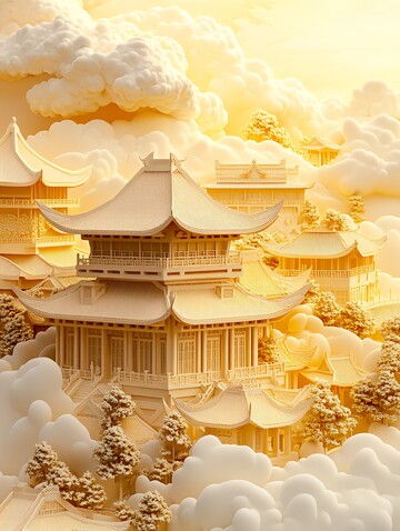 古建筑群云中月