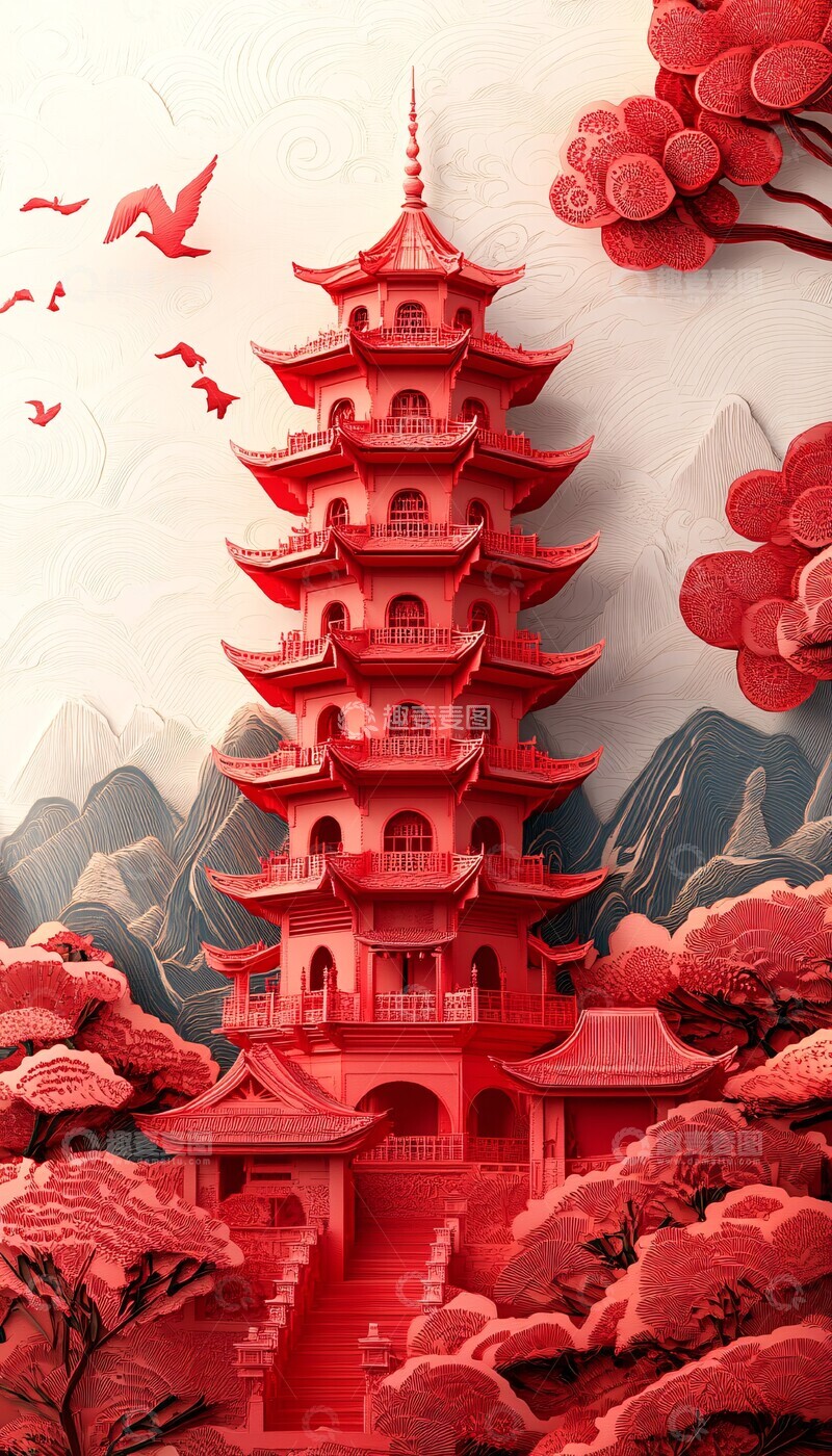 高清大图下载【趣麦麦图】红色剪纸作品