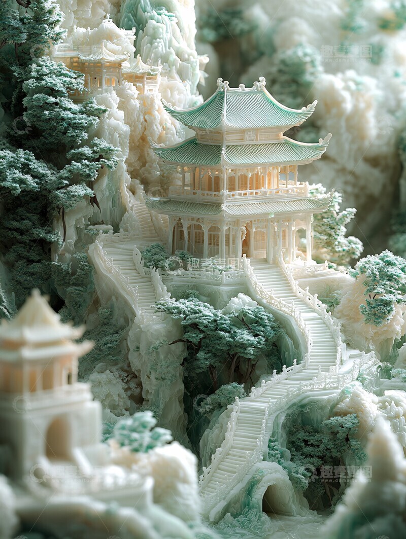 高清大图下载【趣麦麦图】玉雕微缩地图卷2