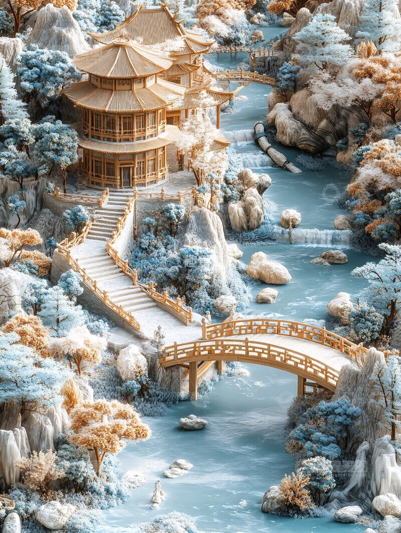 高清大图下载【趣麦麦图】三维古风艺术图