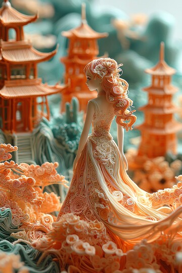 少女漫步亚洲场景2