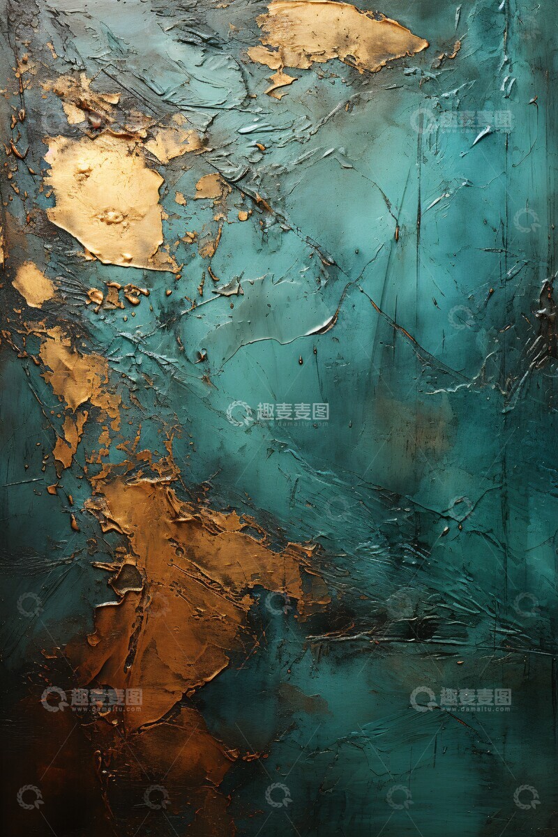 高清大图下载【趣麦麦图】-金属绿棕色画布1