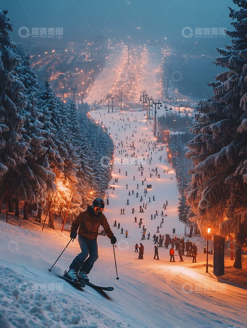 高清大图下载【趣麦麦图】滑雪运动员风采