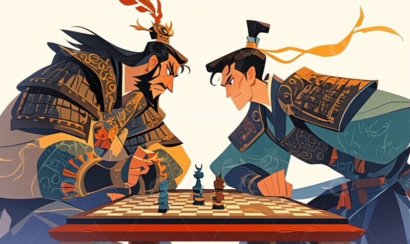 高清大图下载【趣麦麦图】汉将商议战术