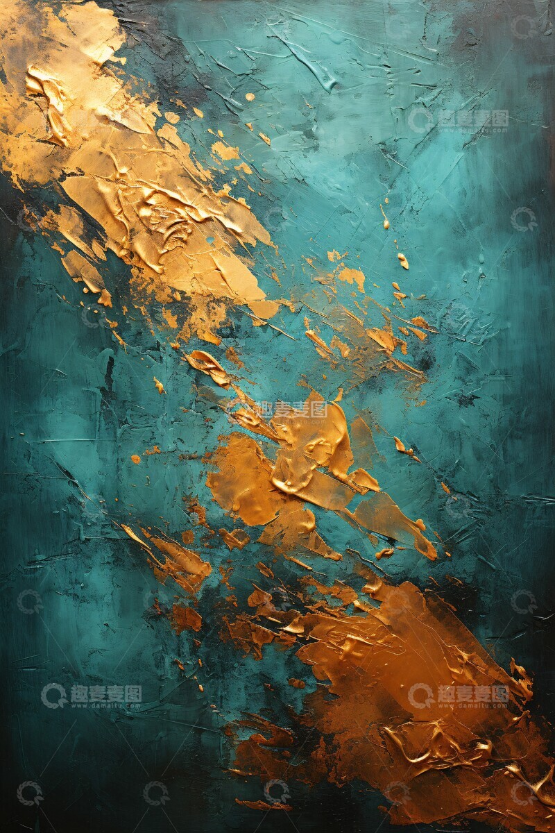 高清大图下载【趣麦麦图】金属绿棕色画布