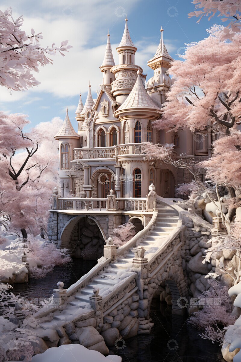 高清大图下载【趣麦麦图】冬日童话雪屋