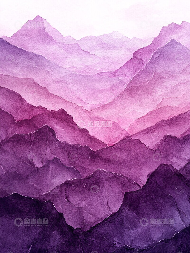 高清大图下载【趣麦麦图】水彩紫色背景图