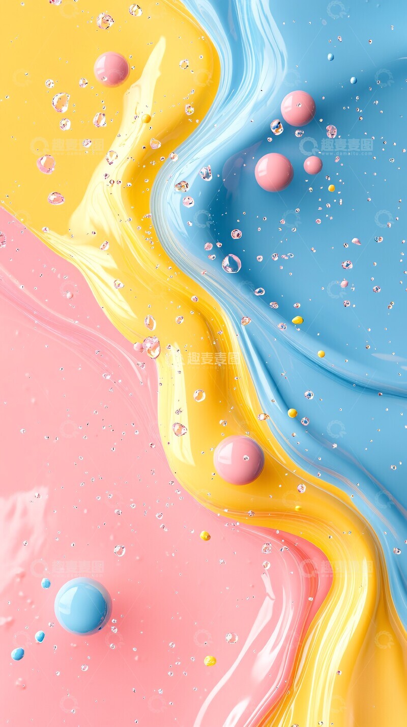 高清大图下载【趣麦麦图】多巴胺配色背景2