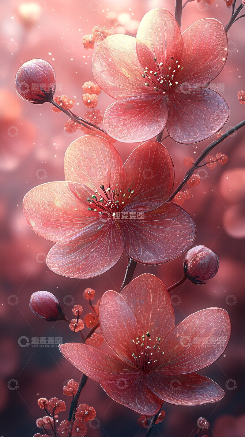 高清大图下载【趣麦麦图】花瓣与小植物元素3