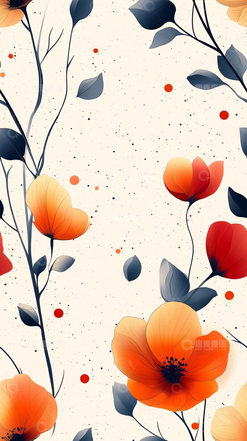 高清大图下载【趣麦麦图】花卉矢量装饰2