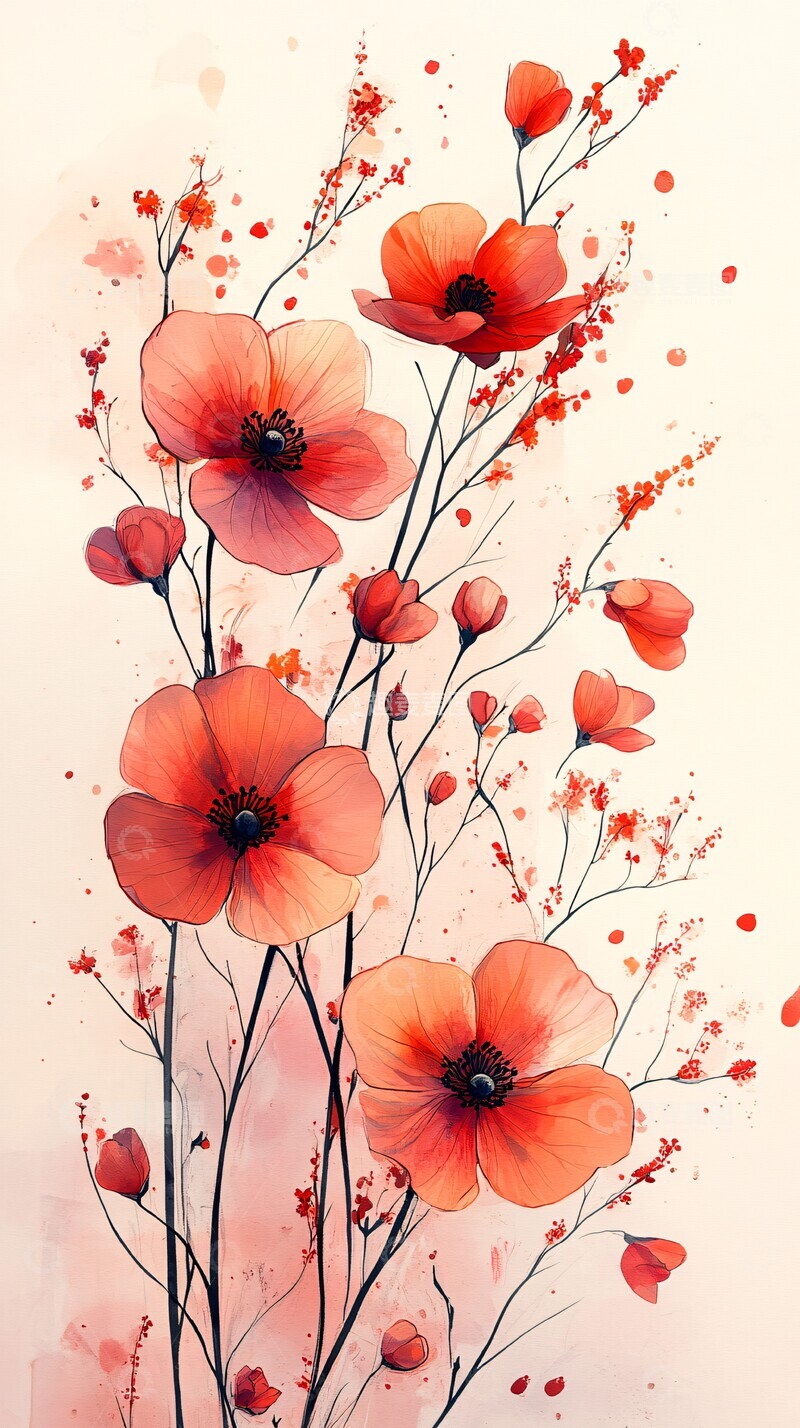 高清大图下载【趣麦麦图】花瓣与小植物元素