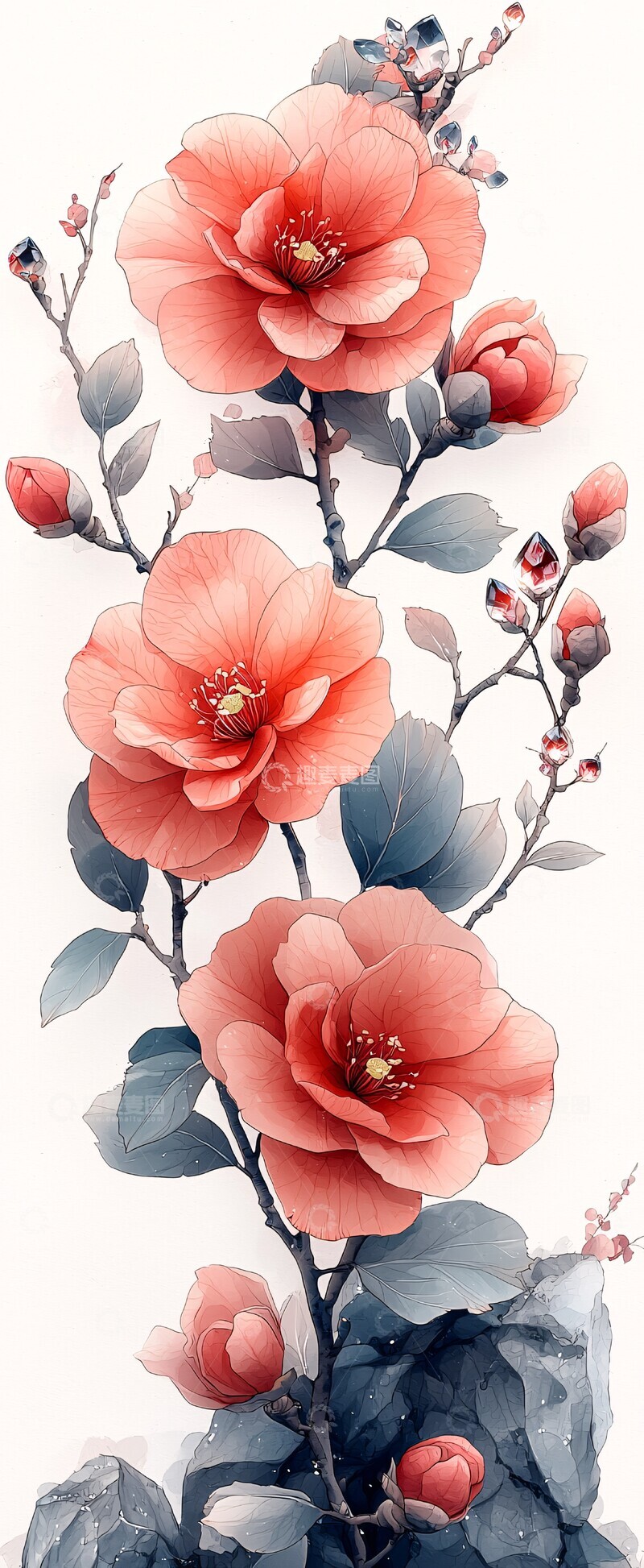 高清大图下载【趣麦麦图】山茶水晶设计3