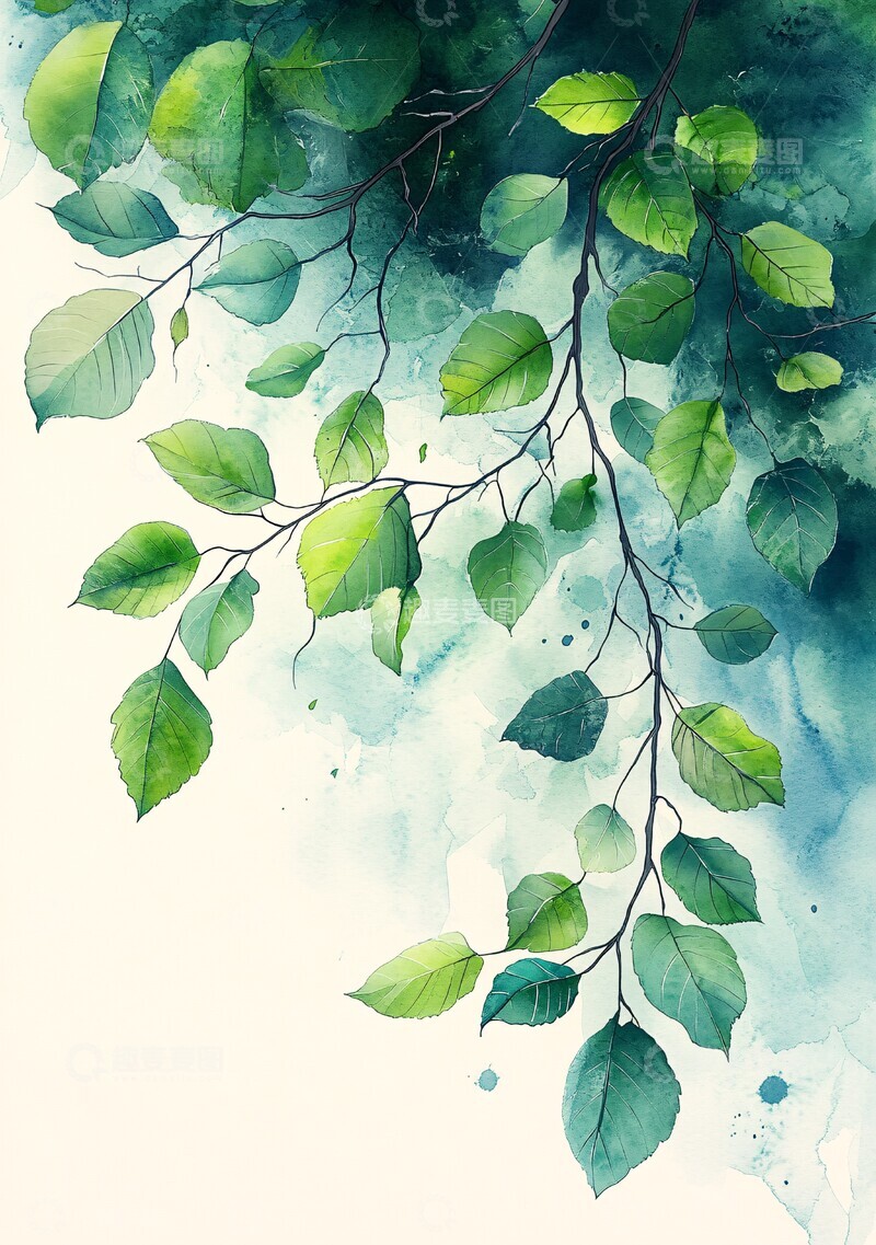 高清大图下载【趣麦麦图】水彩背景框架2