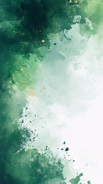 绿意水彩婚礼背景2