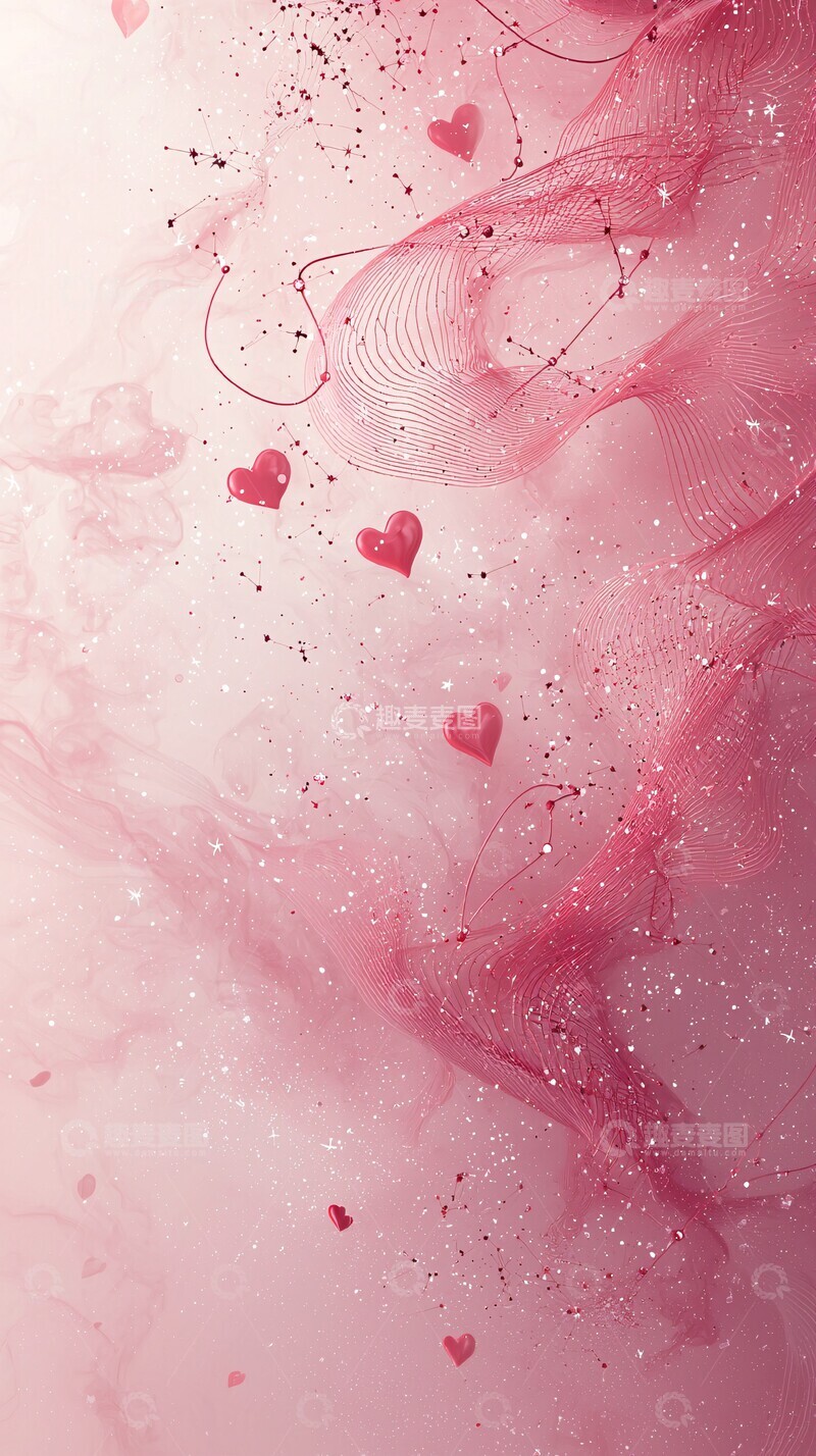 高清大图下载【趣麦麦图】红线星缘红线星缘粉色