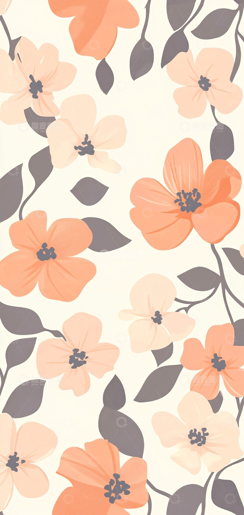 高清大图下载【趣麦麦图】现代花卉背景2