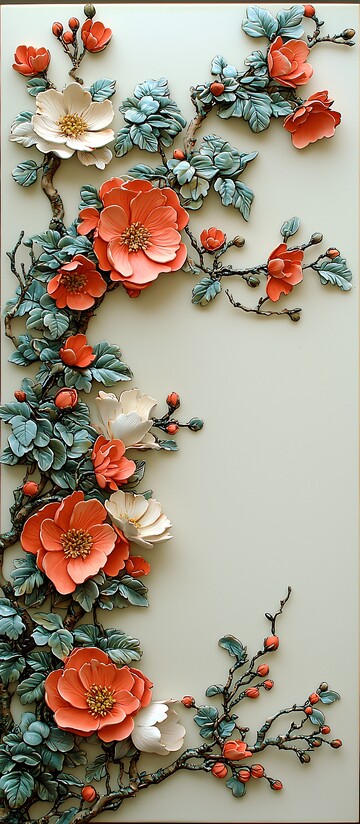 空白花卉边框页